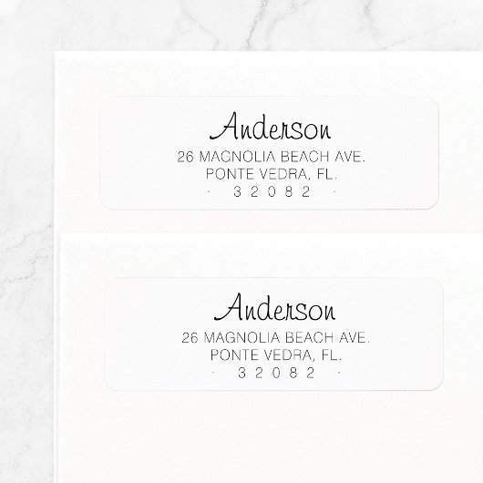 Moderne Minimale Schrift 04 | Rücksendeadresse