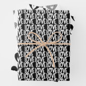 moderne minimale Schwarz-Weiß-Herzen Geschenkpapier Set (Beispiel)