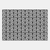 moderne minimale Schwarz-Weiß-Herzen Geschenkpapier Set (Vorderseite)