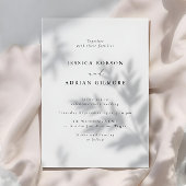 Moderne minimale Schwarz-Weiß-Hochzeit Einladung