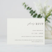Moderne Minimale Schwarz-Weiß-Typografie-Hochzeit RSVP Karte (Stehend Vorderseite)