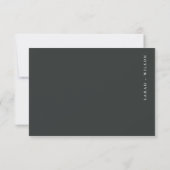 Moderne Minimale Schwarz-Weiß-Typografie-Hochzeit RSVP Karte (Rückseite)