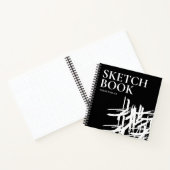 Moderne minimale Schwarz-weiße Schlaganfälle Perso Notizblock (Innenseite)