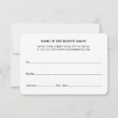 Moderne minimale Schwarz-weiße Streifen Schönheit (Rückseite)