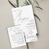 Moderne minimale Schwarz-weiße UAWG QR-Code-Karte Begleitkarte