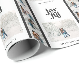 Moderne minimale Schwarz-weiße Weihnachtszeit für Geschenkpapier