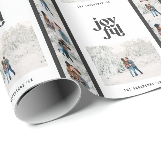 Moderne minimale Schwarz-weiße Weihnachtszeit für Geschenkpapier (Rolleneckpunkt)