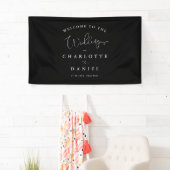 Moderne, minimale, schwarze Hochzeit Banner (Insitu)