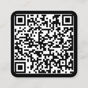 Moderne minimale schwarze QR-Code für soziale Medi Quadratische Visitenkarte
