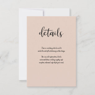 Moderne Minimale schwarze Schriftart JEDER FARBE D RSVP Karte
