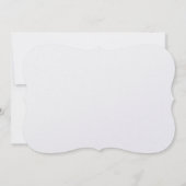 Moderne minimale Script-Die-Cut-Bracket-Form Save The Date (Rückseite)