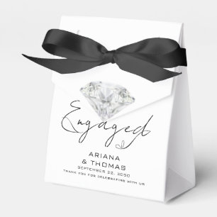 Moderne Minimale Script-Engagement Party Geschenkschachtel