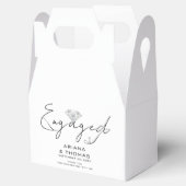 Moderne Minimale Script-Engagement Party Geschenkschachtel (Geöffnet)
