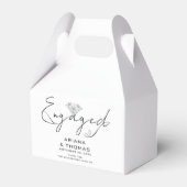 Moderne Minimale Script-Engagement Party Geschenkschachtel (Vorderseite)