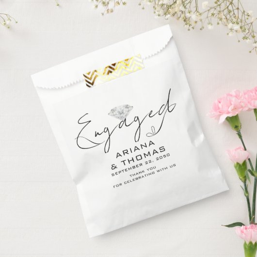 Moderne Minimale Script-Engagement Party Geschenktütchen (Versiegelt)