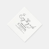 Moderne Minimale Script-Engagement Party Serviette (Ecke)