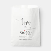 Moderne Minimale Script-Liebe ist Sweet Wedding Geschenktütchen (Vorderseite)