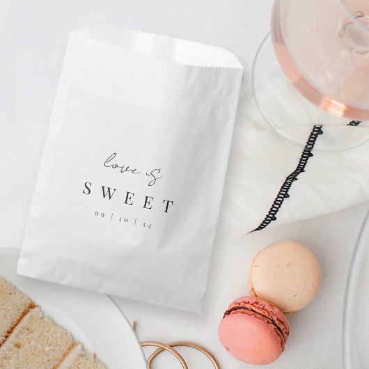 Moderne Minimale Script-Liebe ist Sweet Wedding Geschenktütchen