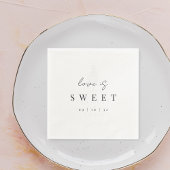 Moderne Minimale Script-Liebe ist Sweet Wedding Serviette