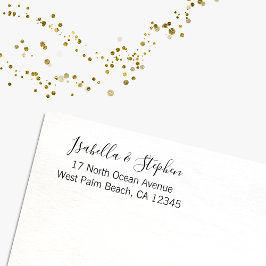 Moderne minimale Script-Rücksendeadresse-Paare Gummistempel