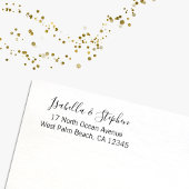 Moderne minimale Script-Rücksendeadresse-Paare Gummistempel