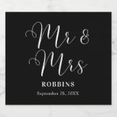 Moderne Minimale Script Typografy Wedding Schaumweinetikett (Einzelnes Label)
