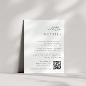 Moderne minimale Skripte All-in-One-Hochzeitdetail Begleitkarte