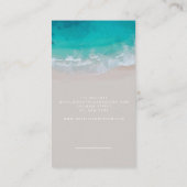 Moderne minimale Strandtypografie schicke Geschäft Visitenkarte (Rückseite)