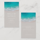 Moderne minimale Strandtypografie schicke Geschäft Visitenkarte (Vorne/Hinten)