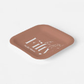 Moderne minimale Terracotta einfache 50. Geburtsta Pappteller (Gewinkelt)