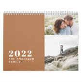 Moderne minimale Terracotta-MultiFoto Kalender (Titelbild)