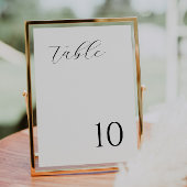 Moderne Minimale Tischnummer Card