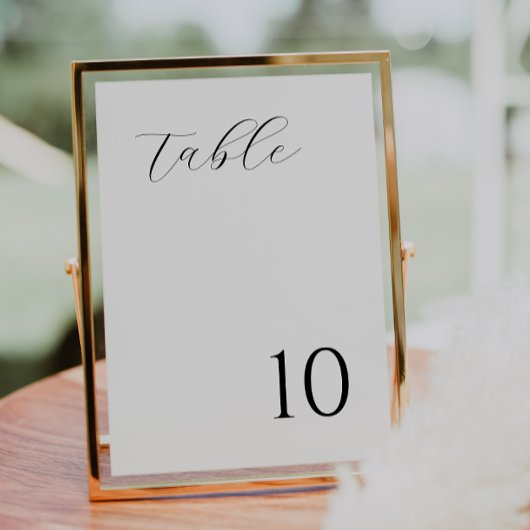 Moderne Minimale Tischnummer Card