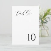 Moderne Minimale Tischnummer Card (Stehend Vorderseite)