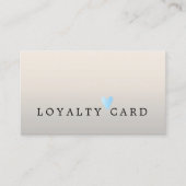 Moderne minimale Türkis-Herz-Schönheit Treuekarte (Vorderseite)