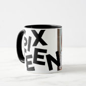 Moderne minimale Typografie 16. Foto Tasse (Vorderseite Links)