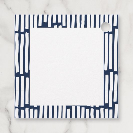 Moderne minimale Typografie 2 Foto Weihnachten Geschenkanhänger (Rückseite)