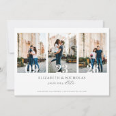 Moderne Minimale Typografie | 4 FOTO SAVE THE DATE (Vorderseite)