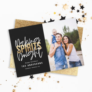 Moderne minimale Typografie Chic Gold Weihnachten