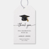 Moderne Minimale Typografie Danke Abschluss Geschenkanhänger (Vorderseite)