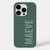 Moderne minimale Typografie durch grüne Eleganz Case-Mate iPhone Hülle (Rückseite)
