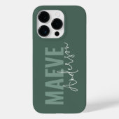 Moderne minimale Typografie durch grüne Eleganz Case-Mate iPhone Hülle (Rückseite)
