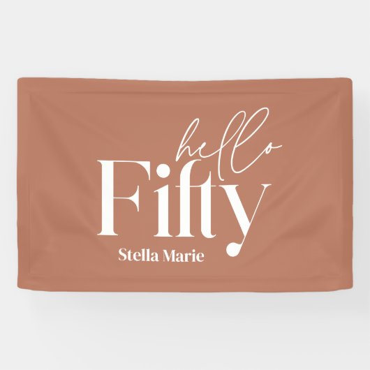 Moderne minimale Typografie, einfach 50. Geburtsta Banner (Horizontal)