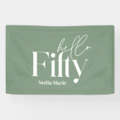 Moderne minimale Typografie, einfach 50. Geburtsta Banner (Horizontal)