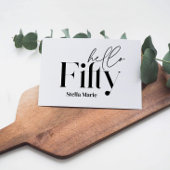 Moderne minimale Typografie, einfach 50. Geburtsta Einladung