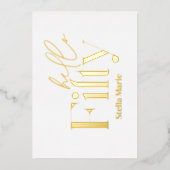 Moderne minimale Typografie, einfach 50. Geburtsta Folieneinladung (Vorderseite)