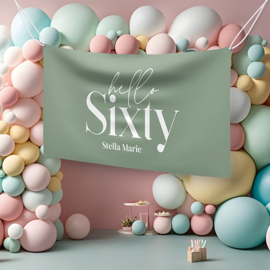 Moderne minimale Typografie, einfach 60. Geburtsta Banner