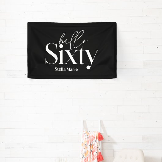 Moderne minimale Typografie, einfach 60. Geburtsta Banner (InSitu)