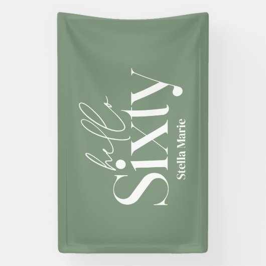 Moderne minimale Typografie, einfach 60. Geburtsta Banner (Vertikal)