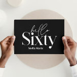 Moderne minimale Typografie, einfach 60. Geburtsta Einladung<br><div class="desc">Moderne minimale Typografie einfach schwarz-weiß 60. Geburtstagseinladung. Teil einer zeitgenössischen Sammlung.</div>